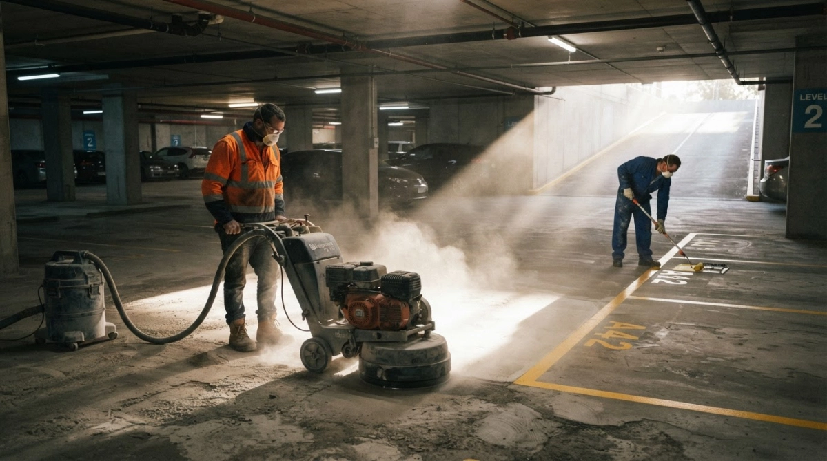Naprawa posadzek parkingów podziemnych Katowice
