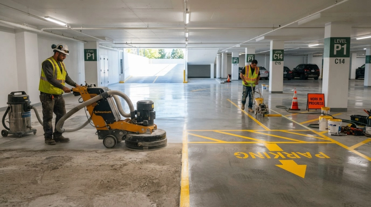 Naprawa posadzek parkingów podziemnych Kraków