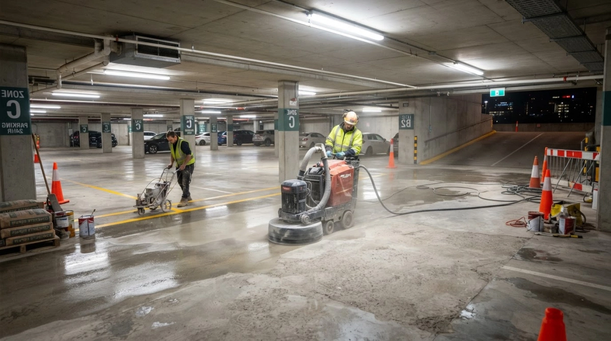 Naprawa posadzek parkingów podziemnych Bielsko-Biała